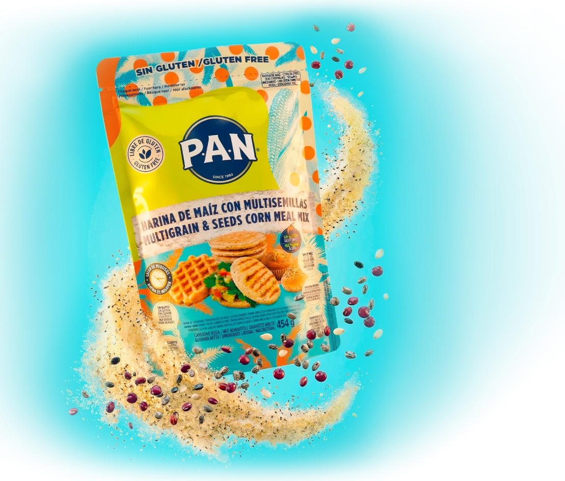 Empaque P.A.N. Multisemillas con semillas alrededor